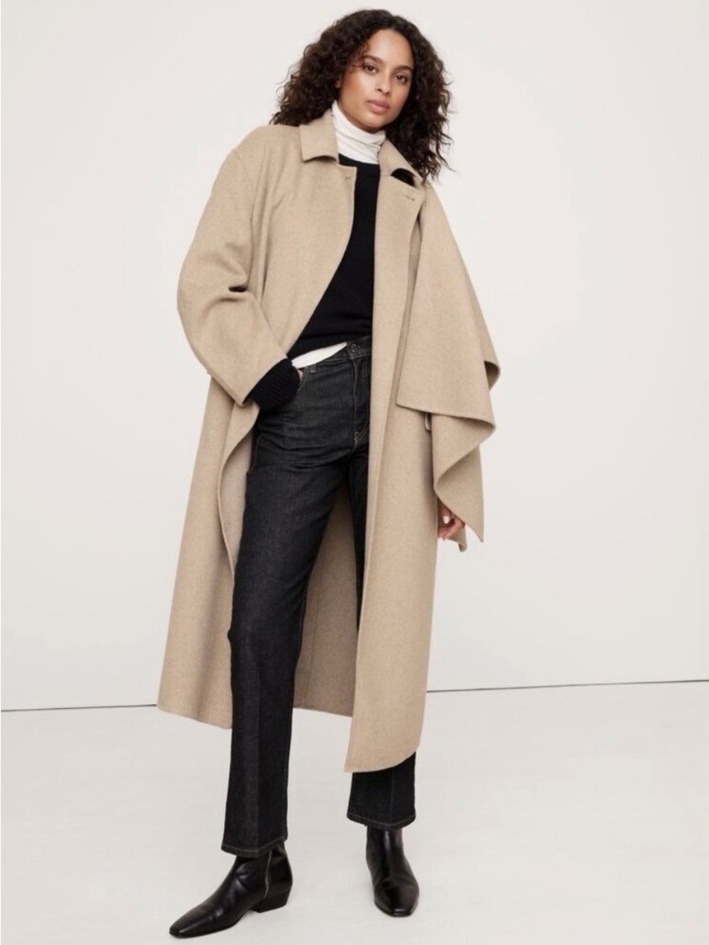 Banana Republic Beige Wool Coat